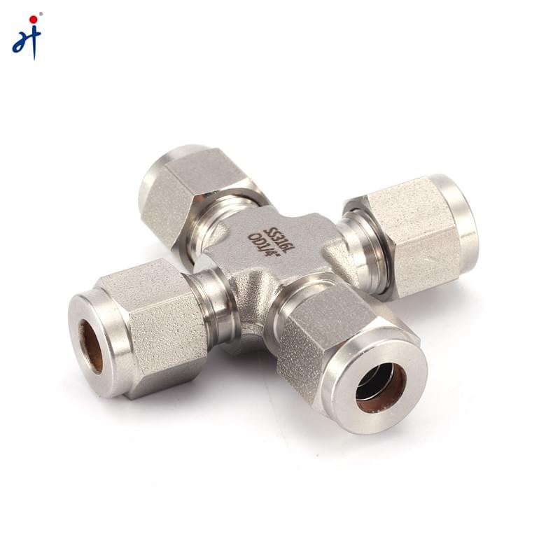 Cross-Type Tube Fitting with Dual Ferrules — изображение 2